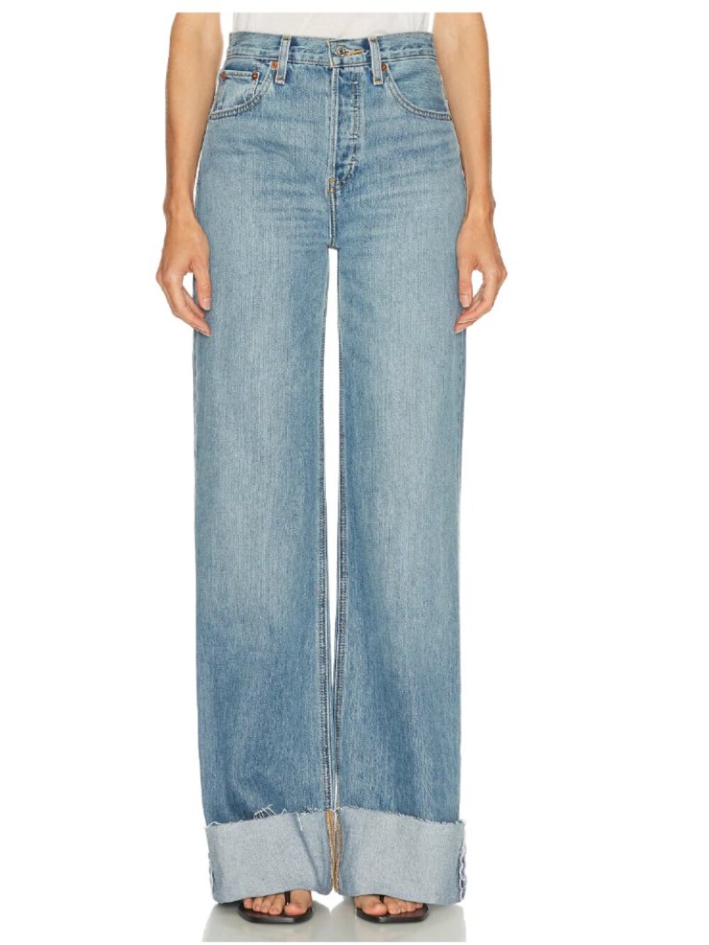NWT Re/Done High Rise Wide Leg Cuff